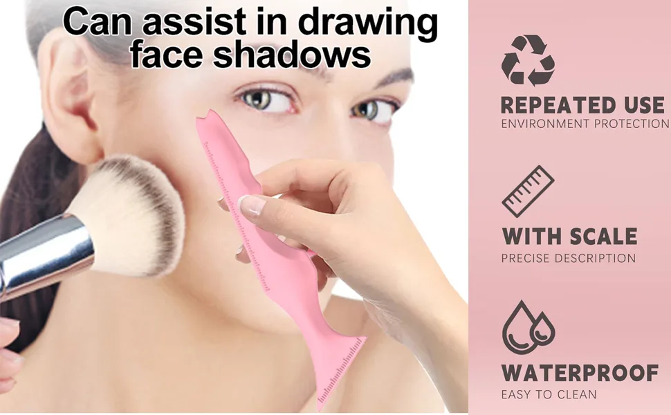 FOMIYES 2pcs Eyeliner Stencils Reusable Eye Stencils Makeup Tool Eyeliner Applicator Guide 3 in 1 Mascara Stencils Tool Eyelash Aids - product information 1