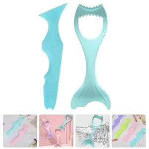 VINTORKY Lipstick Wearing Aid 2pcs Eyelash Mascara Beauty Kit Women Eyeliner Stencils Mascara Tool Aids Set Third Gear Tools - product information 1