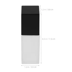 SKISUNO Frosted Glass 3pcs Bottles Press Multipurpose Sub Empty Containers with Refillable Lotion Foundation Glass - product information 1