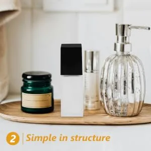 SKISUNO Frosted Glass 3pcs Bottles Press Multipurpose Sub Empty Containers with Refillable Lotion Foundation Glass - product information 3