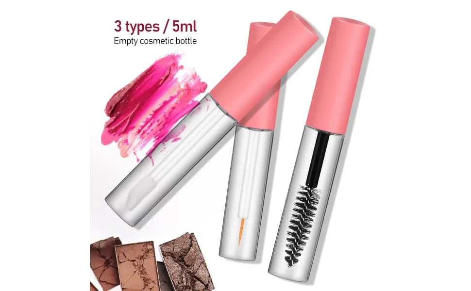 Gogogmee 6 Pcs Empty Bottle Eyelash Tool Eyelash Wands Empty Eyelash Wand Empty Mascara Tubes Extend Filling - product information 6
