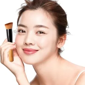 SKISUNO 3pcs Slanted Head Brush Universal Brush Eye Shadow Foundation Makeup Brush Cosmetics Powdery Wood - product information 1