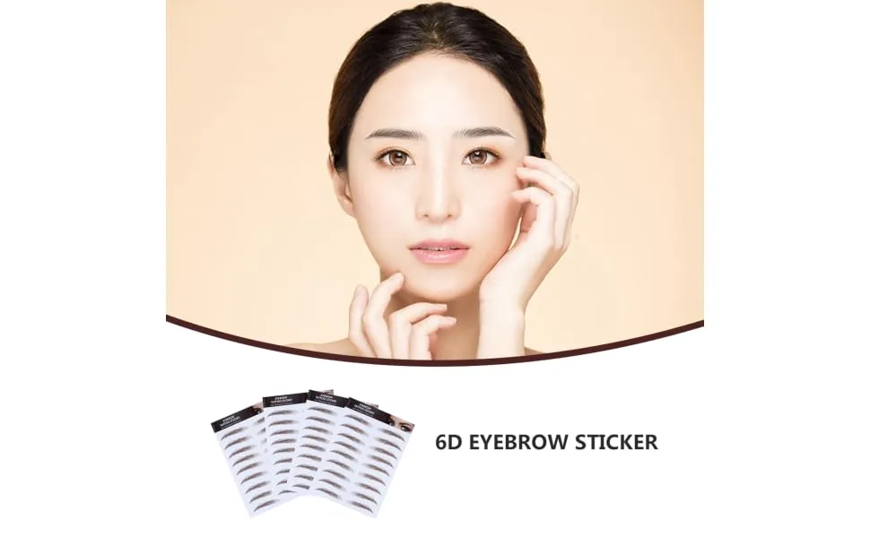 Gogogmee 4pcs Eyebrow Stickers Makeup Stickers False Eyebrows 6d Hair-like Eyebrows Stickers Transfer Paper - product information 3