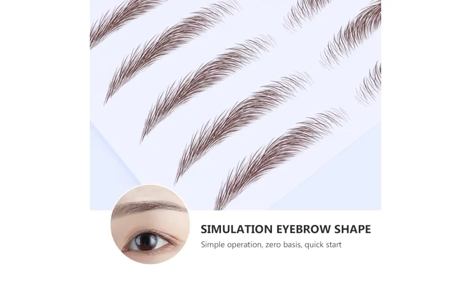 Gogogmee 4pcs Eyebrow Stickers Makeup Stickers False Eyebrows 6d Hair-like Eyebrows Stickers Transfer Paper - product information 6