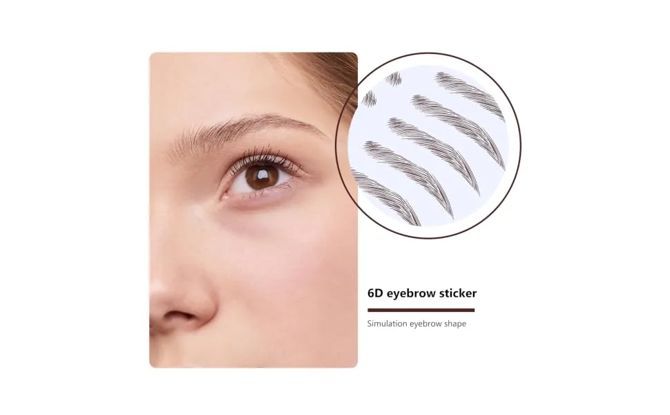 Gogogmee Authentic Eyebrows 4pcs Eyebrow Stickers Waterproof Stickers Hair-like Eyebrows Water Transfer Eyebrow Sticker Cosmetic - product information 2