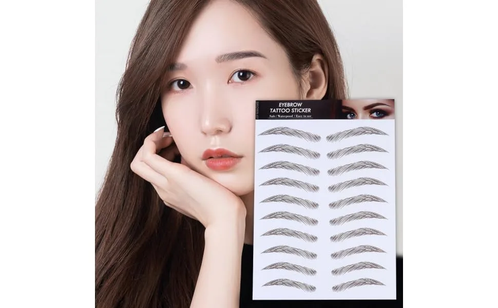 Gogogmee Authentic Eyebrows 4pcs Eyebrow Stickers Waterproof Stickers Hair-like Eyebrows Water Transfer Eyebrow Sticker Cosmetic - product information 6