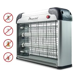 ASPECTEK Powerful 20W Electronic Insect Indoor Killer, Bug Zapper, Fly Zapper, Mosquito Killer-Indoor Use Including 2 Pack Replacement Bulbs silver - product information 1
