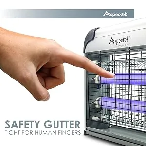 ASPECTEK Powerful 20W Electronic Insect Indoor Killer, Bug Zapper, Fly Zapper, Mosquito Killer-Indoor Use Including 2 Pack Replacement Bulbs silver - product information 5