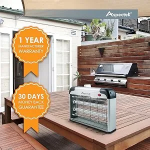 ASPECTEK Powerful 20W Electronic Insect Indoor Killer, Bug Zapper, Fly Zapper, Mosquito Killer-Indoor Use Including 2 Pack Replacement Bulbs silver - product information 6