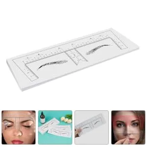 PLAFOPE 10pcs Eyebrow Design Ruler Shape Eyebrow Shaping Template Drawing Tool Makeup Tools Disposable - product information 2