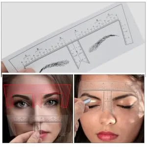 PLAFOPE 10pcs Eyebrow Design Ruler Shape Eyebrow Shaping Template Drawing Tool Makeup Tools Disposable - product information 3