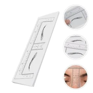 PLAFOPE 10pcs Eyebrow Design Ruler Shape Eyebrow Shaping Template Drawing Tool Makeup Tools Disposable - product information 4
