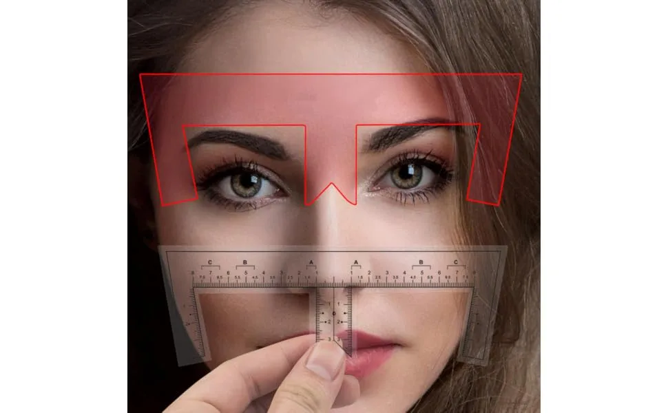 PLAFOPE 10pcs Eyebrow Design Ruler Shape Eyebrow Shaping Template Drawing Tool Makeup Tools Disposable - product information 5