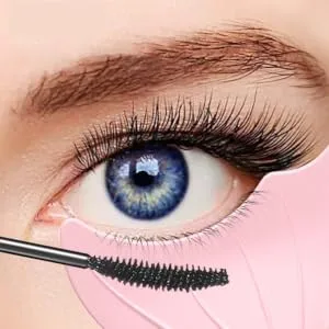 DRESSOOS Eyeshadow Brush 2pcs Supplies Winged Comb Makeup Eyelash Girls for Stencil Eyebrow Shields Silicone Reusable - product information 3