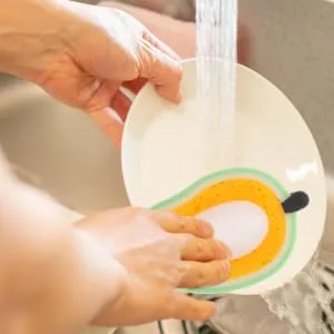 4pcs Fruit Sponge Sponges Bath Sponge Dinnerware Flatware Sponge for Bowl Cleaning (Sweet Orange 2 - product information 3