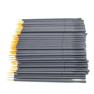 Gogogmee Makeup Lip Gloss 100pcs Eyeshadow Liner Brush White Outfit Disposable Eyeliner Applicator Eye Shadow Brush Soft Head 15cmX10cm Orange - product information 1