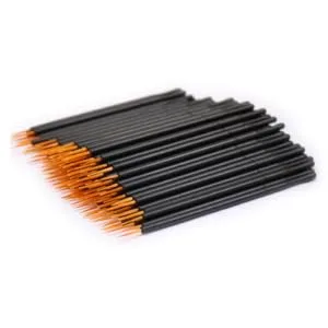 Gogogmee Makeup Lip Gloss 100pcs Eyeshadow Liner Brush White Outfit Disposable Eyeliner Applicator Eye Shadow Brush Soft Head 15cmX10cm Orange - product information 2