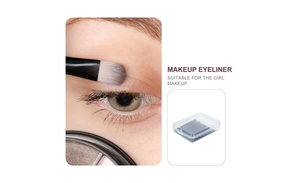 Gogogmee Eyeliner Wands 50pcs Eyeliner Brush Makeup Brush Disposable Eyeshadow Applicator Face Makeup Tools Lipstick Sequins - product information 6