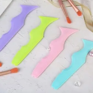 DRESSOOS 3pcs Silicone Beauty Ruler Smoky Eyeshadow Eyelash Tools Eyeliner Stencil Massage - product information 1