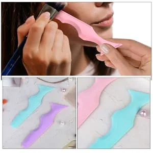 DRESSOOS 3pcs Silicone Beauty Ruler Smoky Eyeshadow Eyelash Tools Eyeliner Stencil Massage - product information 2