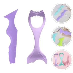 Outanaya 2pcs Silicone Eyeliner Make up Aid Heated Lash Curler Eyeshadow Lash Guard Comb Make up Aids Eyelash 15x5.7cm - product information 3