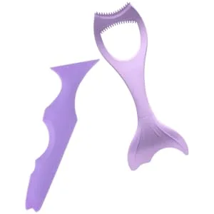 Outanaya 2pcs Silicone Eyeliner Make up Aid Heated Lash Curler Eyeshadow Lash Guard Comb Make up Aids Eyelash 15x5.7cm - product information 5