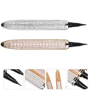 Gogogmee 2pcs Diamond Eyeliner Elf Eyeliner Liquid Eye Liner Makeup Accessories Retouching Pen Eyes 1 count (Pack of 1) Assorted Color - product information 2