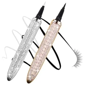 Gogogmee 2pcs Diamond Eyeliner Elf Eyeliner Liquid Eye Liner Makeup Accessories Retouching Pen Eyes 1 count (Pack of 1) Assorted Color - product information 4