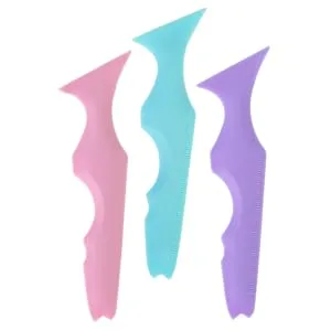 Gogogmee 3pcs Silicone Beauty Ruler Make up Stencils Mascara Shield Guard Eyelash Tool Eyeliner Stencil Face - product information 3