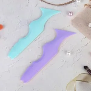 Gogogmee 3pcs Silicone Beauty Ruler Make up Stencils Mascara Shield Guard Eyelash Tool Eyeliner Stencil Face - product information 4