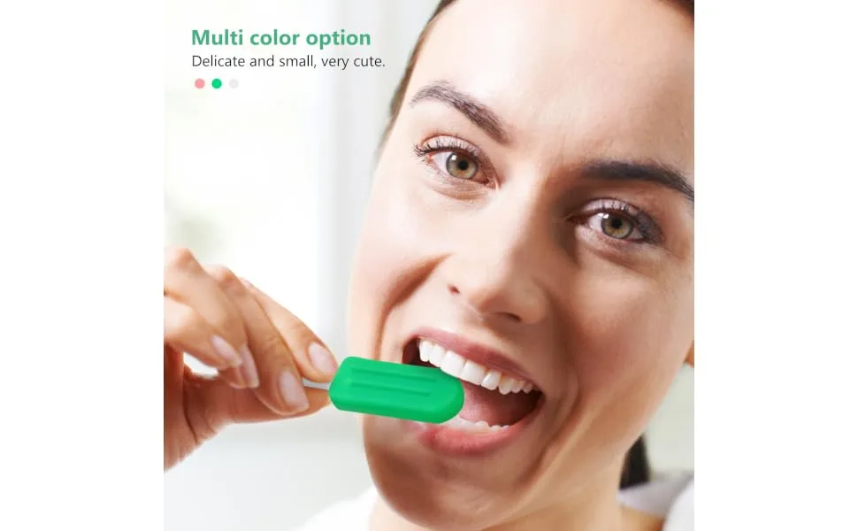 6 Pcs Popsicle Silicone Chew Silicone Pacifier Retainer Case Cute Jaw Training Chewies Sticks Child - product information 2