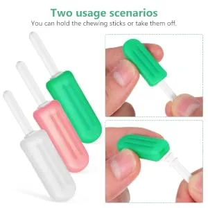 6 Pcs Popsicle Silicone Chew Silicone Pacifier Retainer Case Cute Jaw Training Chewies Sticks Child - product information 3