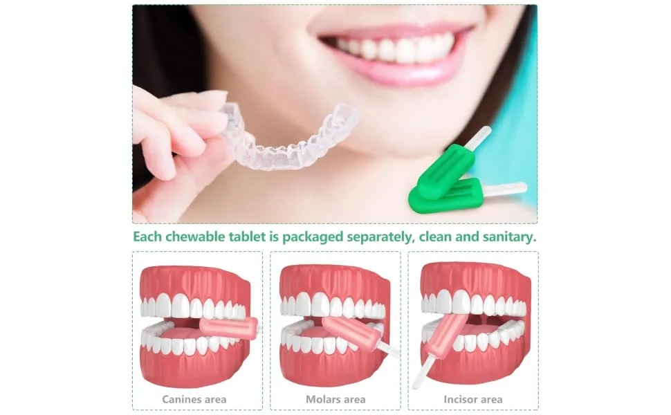 HAPINARY 6 Pcs Popsicle Silicone Chew Chewies Jaw Teeth Device Chewing Gum Invisible - product information 7