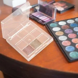 IWOWHERO 2pcs Lipstick Highlighter Eyeshadow Pallet Pan Sample Empty Eyeshadow Case Face Steamer Blush Travel - product information 5