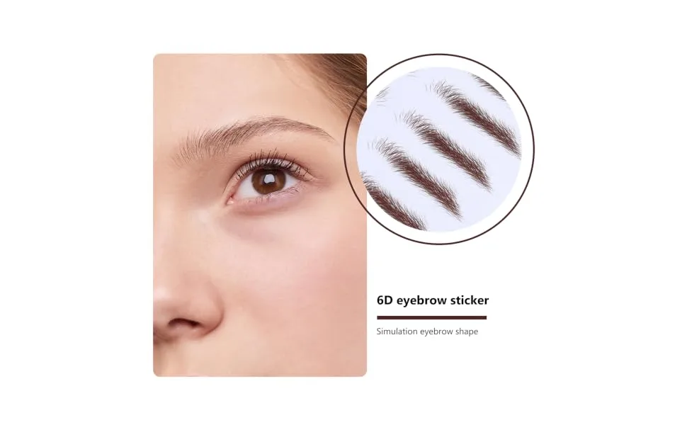 HAPINARY 4pcs Eyebrow Stickers Eyebrows Makeup Tools Blush Makeup Eyebrow Tool Modify 4d 21x15cm Brown - product information 3