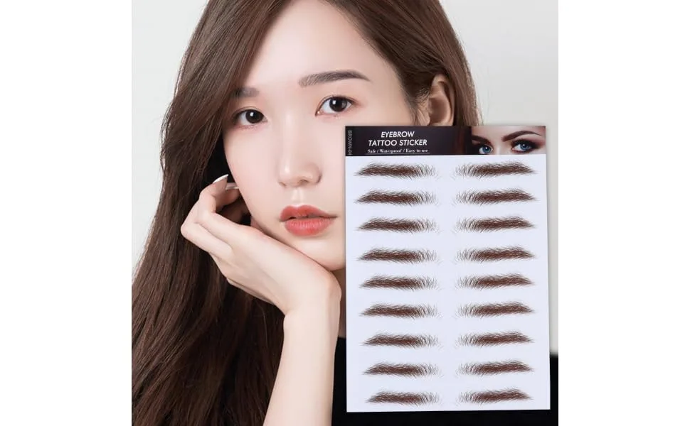 HAPINARY 4pcs Eyebrow Stickers Eyebrows Makeup Tools Blush Makeup Eyebrow Tool Modify 4d 21x15cm Brown - product information 4