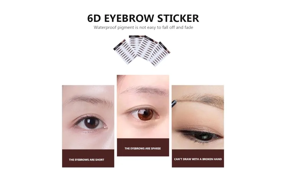 HAPINARY 4pcs Eyebrow Stickers Eyebrows Makeup Tools Blush Makeup Eyebrow Tool Modify 4d 21x15cm Brown - product information 7