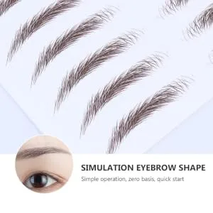 Outanaya Authentic Eyebrows 5pcs Eyebrow Stickers Shaping Brow Shaper Eyebrow Stencils Semi-permanent Transfer Stickers 6d 21x15cm Brown - product information 5