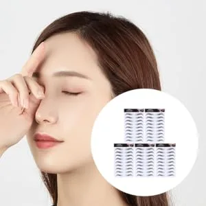 Outanaya 5pcs Eyebrow Stickers Brow Grooming Shaping Sticker Eyebrow Transfer Stickers Miss Trimming Stencil - product information 2