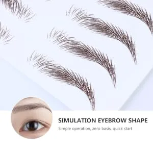 Outanaya 5pcs Eyebrow Stickers Brow Grooming Shaping Sticker Eyebrow Transfer Stickers Miss Trimming Stencil - product information 6