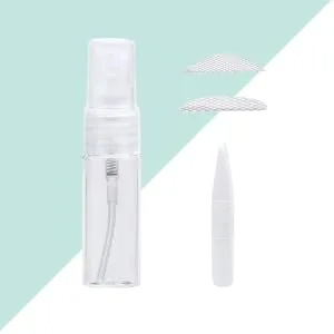 Outanaya 1 Pack Women Double Eyelid Sticker Spray Bottles Empty Makeup Spray Bottle Double Eyelid Paster Mesh 9*2cm As Shown - product information 4