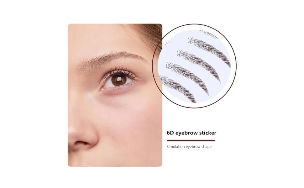 4pcs Eyebrow Stickers Tool Stickers Eyebrow Tool Artificial Eyebrow Hair Transfer Stickers 4d - product information 4