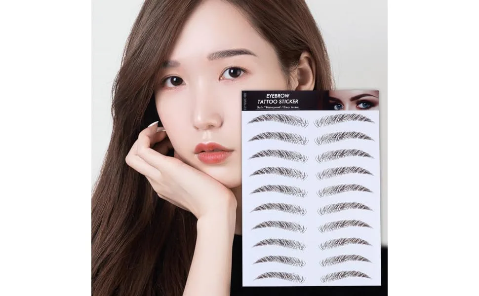 4pcs Eyebrow Stickers Tool Stickers Eyebrow Tool Artificial Eyebrow Hair Transfer Stickers 4d - product information 5