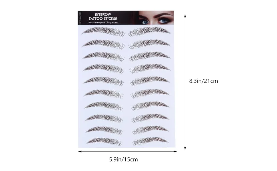 4pcs Eyebrow Stickers Tool Stickers Eyebrow Tool Artificial Eyebrow Hair Transfer Stickers 4d - product information 6
