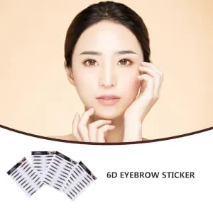 IWOWHERO 4pcs Eyebrow Stickers Hair Like Eyebrows 6d Eyebrows Artificial Eyebrow Pearlescent 4d Makeup Tools - product information 1
