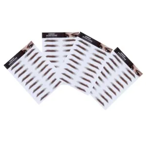 IWOWHERO 4pcs Eyebrow Stickers Hair Like Eyebrows 6d Eyebrows Artificial Eyebrow Pearlescent 4d Makeup Tools - product information 2