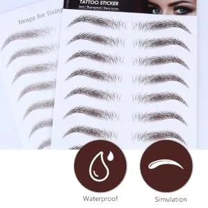 4pcs Eyebrow Stickers Eyebrows Stickers 6d Eyebrow Brow Shaper Imitation Eyebrow Make up Tool 4d - product information 1