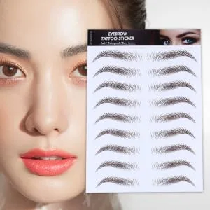 4pcs Eyebrow Stickers Eyebrows Stickers 6d Eyebrow Brow Shaper Imitation Eyebrow Make up Tool 4d - product information 5