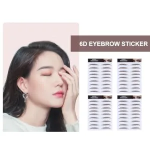 4pcs Eyebrow Stickers Waterproof Eyebrows Eyebrow Grooming Stickers Imitation Eyebrow Tool Modify 4d - product information 3