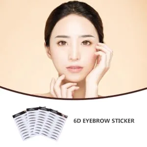 4pcs Eyebrow Stickers Waterproof Eyebrows Eyebrow Grooming Stickers Imitation Eyebrow Tool Modify 4d - product information 4